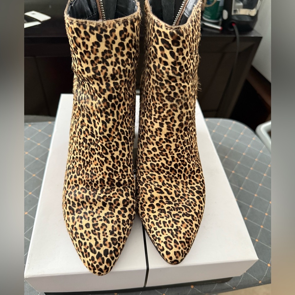 Dolce Vita Leopard Print Ankle Boots
